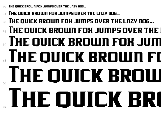 J-LOG Rebellion Serif font waterfall